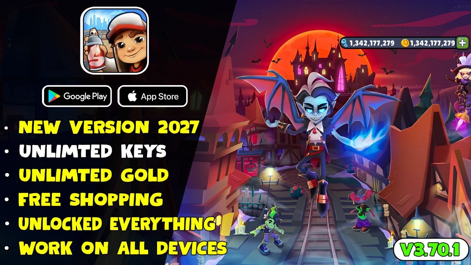 Subway Surfers MOD MENU v3.70.1 Cover